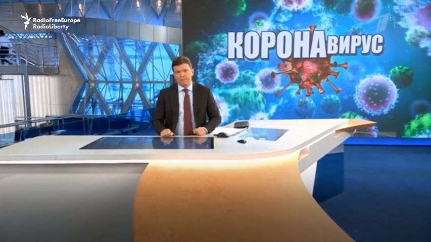 Ruská státní média obvinila ze šíření koronaviru USA a farmaceutické firmy